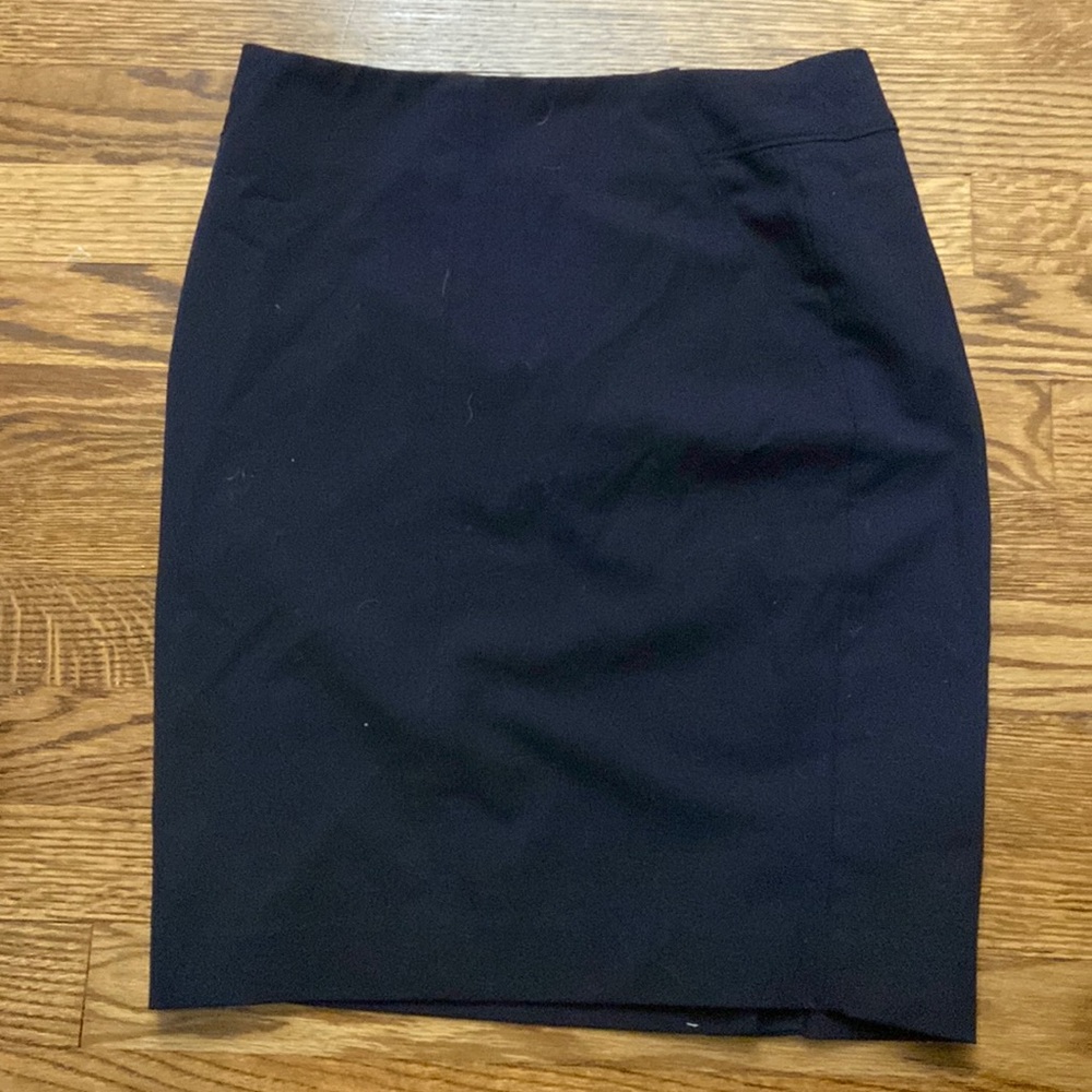 Navy pencil skirt